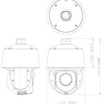 Eyemax NPT-IR-C8125 PTZ camera. With 4K images, 25x zoom, and advanced AI detection, it's perfect for small areas. Plus, its durable design and 24/7 operation make it a reliable choice dimension.