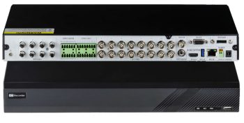 Telpix TVST-TD2716-N5A 16Channel (8 IP + 16 Coax Channel to IP) 5MP Penta-brid DVR, featuring AI smart motion detection and perimeter protection. Supports multiple formats and up to 24 IP channels. HDMI, VGA, and eSATA ports for easy connectivity Up to 20 Terabyte Storage.