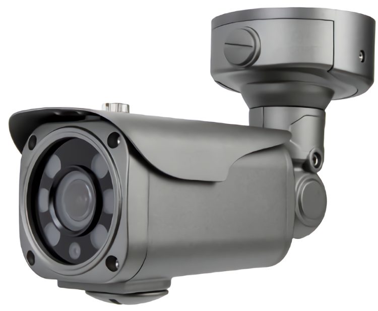 Eyemax TIR-M2334V-B HD-TVI HD-SDI 2MP Bullet Camera. IP68 rated for outdoor use, 6 COB IR for night vision, and advanced features like WDR and DNR for optimal performance.