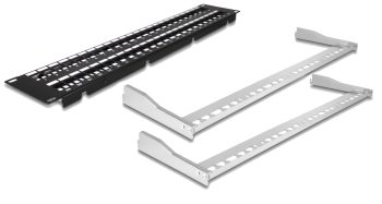 CN-PP-0P48A 48-Port Blank Keystone 2U Patch Panel. Designed for use with keystone jacks, it's perfect for audio, video, and data. English-speaking support available during business hours. Create a seamless patch panel solution with a sturdy 19 inches (48.26 cm) design and pre-numbered ports, disassembled