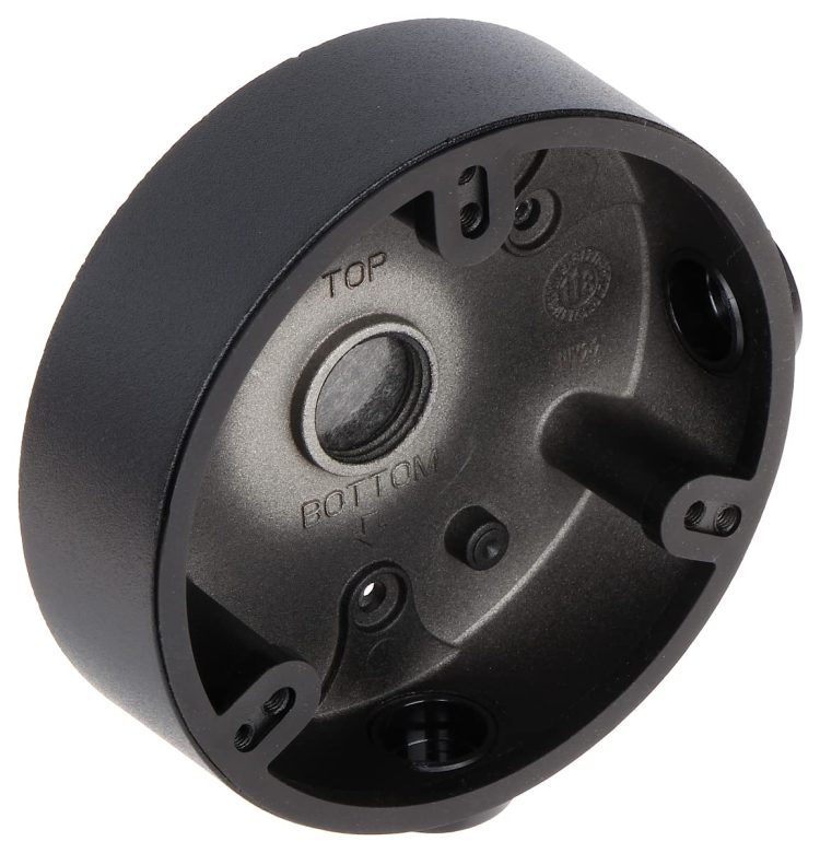 Protect your security camera's cables from the elements and vandalism with Eyemax Black CJB-E137-B junction box Back View.