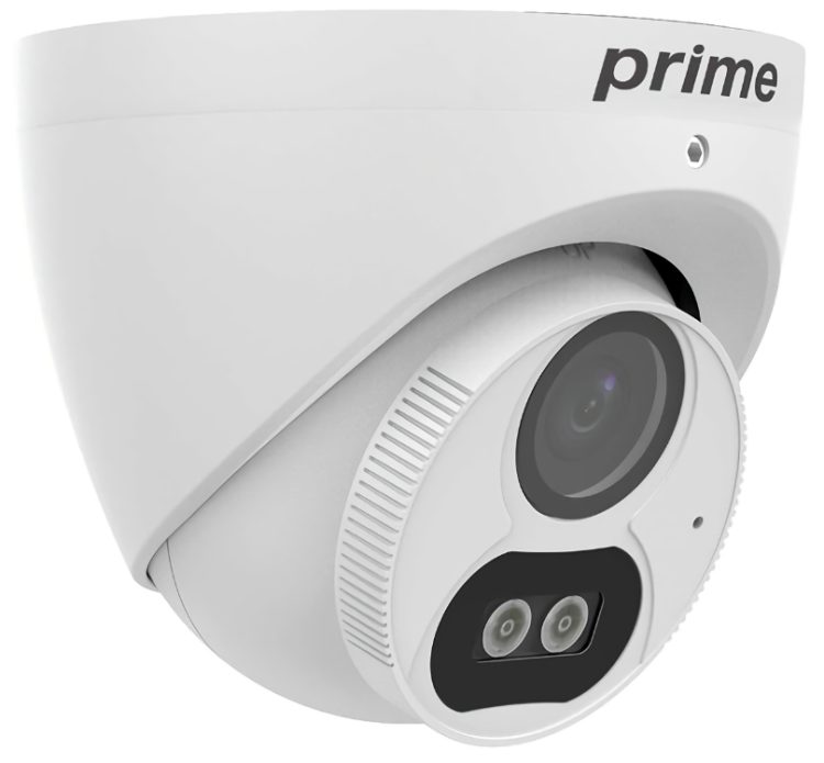 Enhance your security with the Prime TCU-RS2042-AW28 2Megapixel Night Color 4-In-1 Coax Turret Camera. NDAA compliant, 2.8 mm fixed lens, and 131.23 ft (40 m) IR distance Right View.