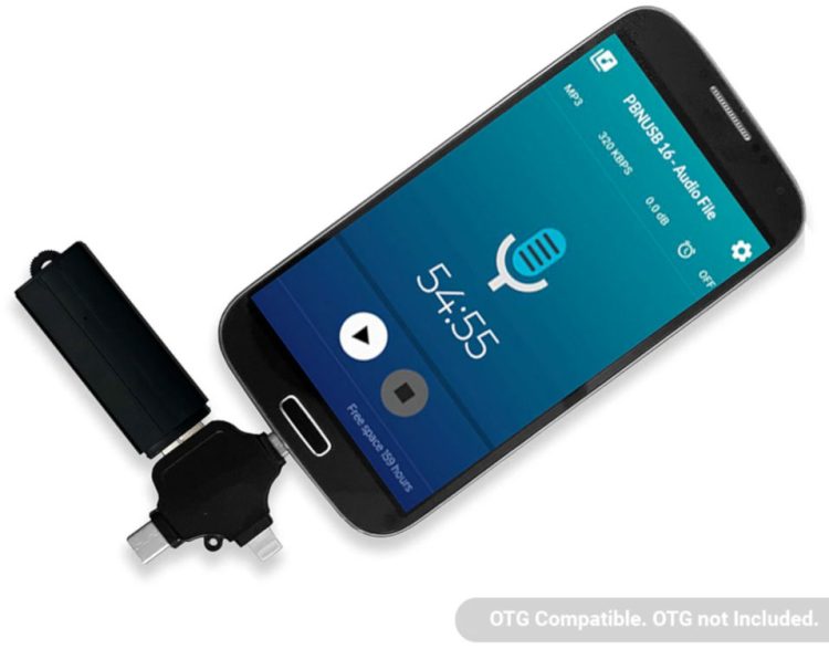 Get the PBN-Technology KUSB-OTG, a discreet and easy-to-use covert audio recorder disguised as a USB drive. Record up to 25 days of audio with voice activation and one-touch recording. Compatible with Android and iPhone/iPad devices for easy file transfer Connected to OTG Phone.