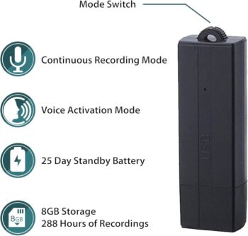 Get the PBN-Technology KUSB-OTG, a discreet and easy-to-use covert audio recorder disguised as a USB drive. Record up to 25 days of audio with voice activation and one-touch recording. Compatible with Android and iPhone/iPad devices for easy file transfer Mode Selecting.