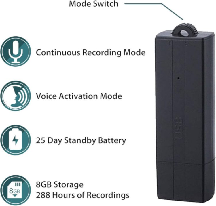 Get the PBN-Technology KUSB-OTG, a discreet and easy-to-use covert audio recorder disguised as a USB drive. Record up to 25 days of audio with voice activation and one-touch recording. Compatible with Android and iPhone/iPad devices for easy file transfer Mode Selecting.