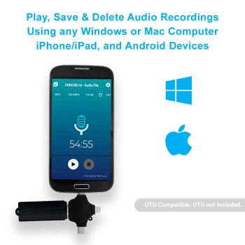 Get the PBN-Technology KUSB-OTG, a discreet and easy-to-use covert audio recorder disguised as a USB drive. Record up to 25 days of audio with voice activation and one-touch recording. Compatible with Android and iPhone/iPad devices for easy file transfer Windows and Mac IOS support.