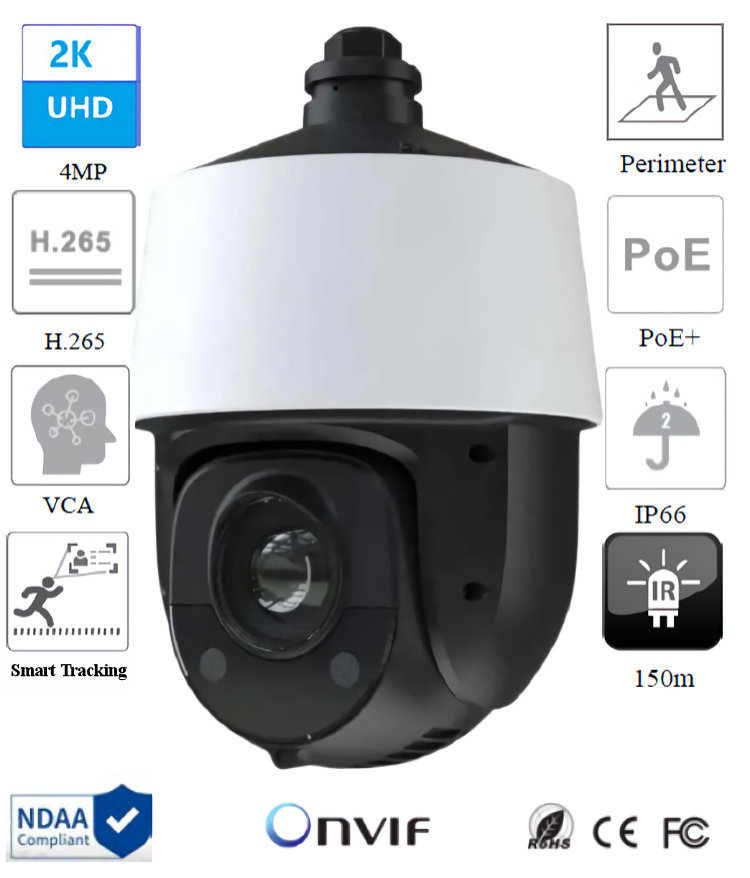 Upgrade your surveillance with the IP-5PT2IS7-25X, a 2MP outdoor PTZ camera with 25X lens, IR night vision, and smart tracking features. Easy remote viewing and storage options make it a top choice for security Datasheet. #PTZcamera #surveillance #security