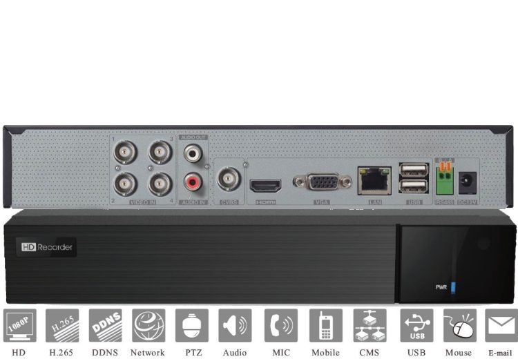 Upgrade your security system with ENS ED8004H5-BN2, a 4-channel, 5MP hybrid DVR with 4 analog and 2 IP camera inputs and efficient H.265 compression. It is NDAA compliant and perfect for homes, businesses, and government facilities.