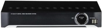 Eyemax TVST-PVT3-04N5 4Channel Pentabrid DVR. Supports up to 5MP cameras and offers advanced features like digital zoom, PTZ control, Up to 12 Terabytes Hard Drive and multiuser authority Front View.