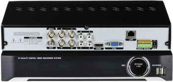 Eyemax TVST-PVT3-04N5 4Channel Pentabrid DVR. Supports up to 5MP cameras and offers advanced features like digital zoom, PTZ control, Up to 12 Terabytes Hard Drive and multiuser authority.