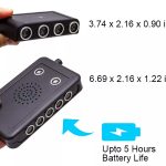 Protect sensitive discussions with the MSK a powerful device that neutralizes microphones and audio transmitters with ultrasonic waves and white noise. Ideal for corporate, government, legal, and media settings. Portable and discreet, with remote operation Component Dimension’s.