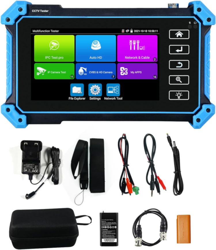 Efficiently install and maintain surveillance systems with the LD-M9500 CCTV camera tester. Supports multiple formats and high-resolution display Unit and package Contents.