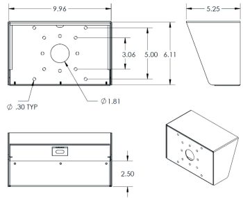 Upgrade your DoorBird D1812 with the Pedestal Pro 95HOO-DOOR-01-304, a durable and weather-resistant housing unit made of 16-gauge brushed stainless steel. Perfect for outdoor use at pedestrian or vehicular access points Dimensions. Shop now! Dimensions. Shop now!