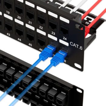 Upgrade your network with Collsam's CN-PP-6P48UA 48-port keystone patch panel. CAT6 is unshielded from flexible connections and easy changes Cable Connected.