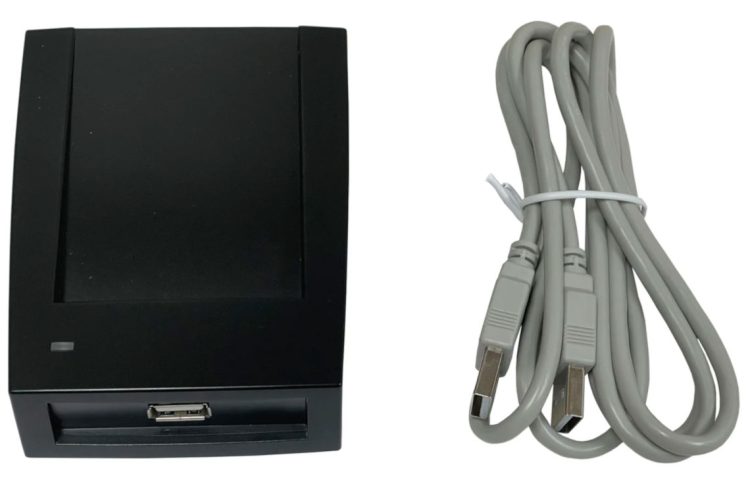 Upgrade your access control system with Luminys R-ECA USB card issuer. Enroll MIFARE cards directly, plug-and-play operation, compact design USB cable.