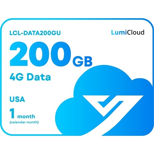 Get reliable and high-speed 4G data with Luminys LCL-DATA200GU LumiCloud 4G Monthly Data 200GB USA. Perfect for business users, this plan supports major cellular networks and includes LumiGuardian Solar Trailer support. Upgrade your data package today!