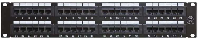 Upgrade your network with Collsam's CN-KD-PP6-06 Wall-Mount 19IN CAT6 Patch Panel. With 48 ports and a 2U form factor, it's perfect for organized and flexible cable management. Supports speeds up to 1 Gigabit Ethernet Front. #networking #cablemanagement