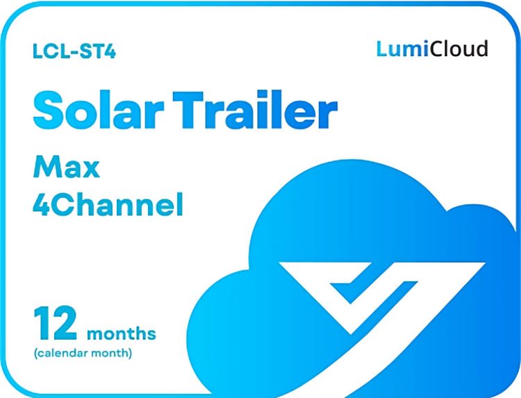 Experience uninterrupted outdoor security monitoring with the LumiCloud Solar Trailer Luminys LCL-ST4 Powered by solar panels and GPS tracking.