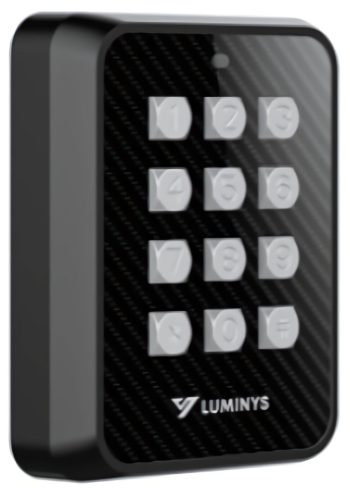 Upgrade your security system with the Luminys R-MPA All-Metal Keypad. Featuring Mifare card reading, tamper alarm, and multiple communication protocols Right View.