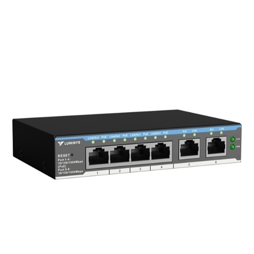 Upgrade your network infrastructure with Luminys SML-6GPA, a 4-port PoE cloud-managed gigabit switch. With extended power and data transmission, real-time monitoring, and NDAA compliance, it's perfect for demanding environments and remote management. Get yours now!