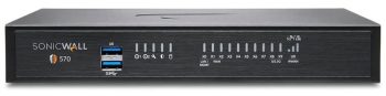 Protect your mid-sized organization with SonicWall TZ570 NGFW. Advanced threat protection, content filtering, and high-speed networking Frot View. Order now!