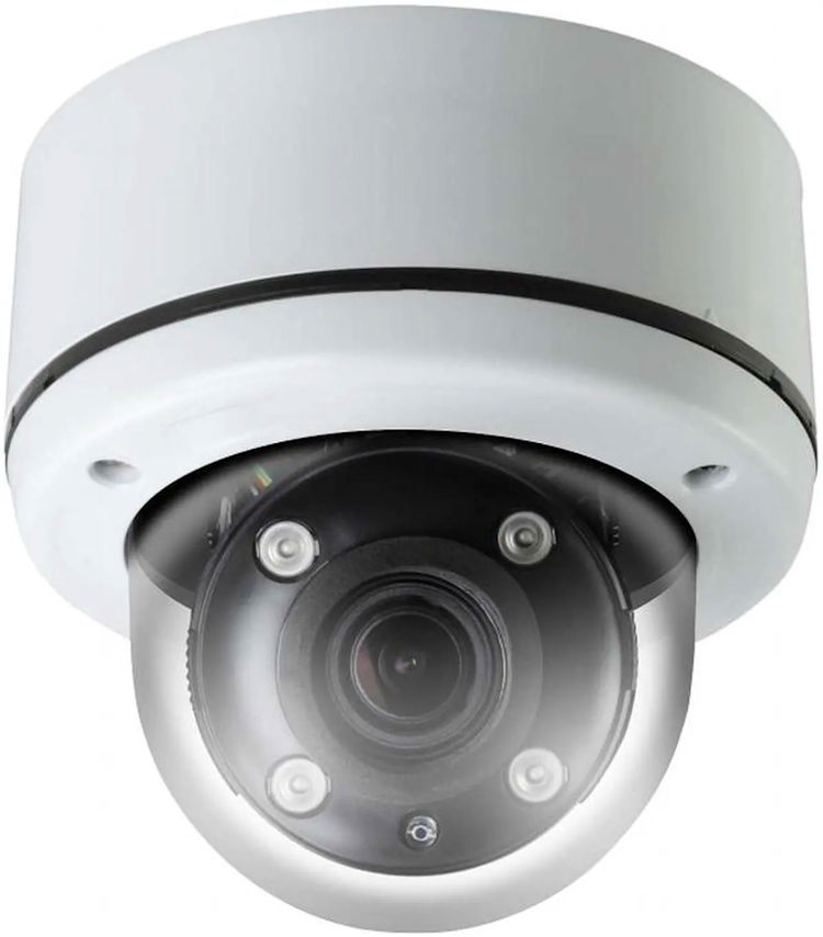 Upgrade your security with the Eyemax TIV-MB5332V-W HD-TVI 5 Megapixel IR Vandal Dome Camera. 4-in-1 support, 115 ft (35.05 m) IR distance, and 2.8~12 mm motorized lens.