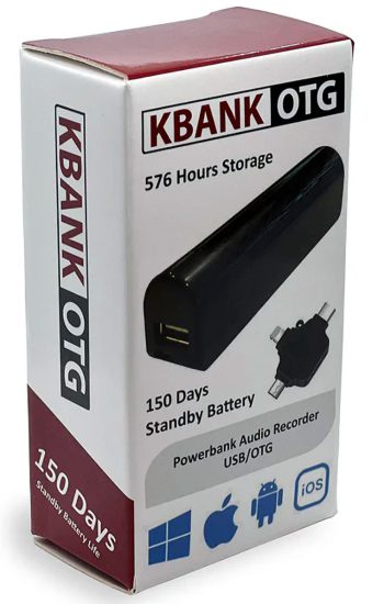 Get the ultimate covert recording tool with the PBN-Tec K-BANK Long Life Covert Audio Recorder. With up to 150 days of standby time and 576 hours of recording, it's perfect for discreetly capturing audio. Plus, its power bank disguise makes it even more inconspicuous. Order now and never miss a moment.