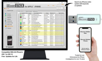 Unlock the full potential of your iPhone with the PBN-TEC PBN-IRS iRecovery Stick. Extract, analyze, and recover deleted data with ease. Compatible with all iOS versions and unlimited devices. Get yours now!