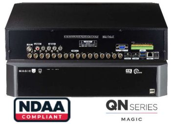 Upgrade your surveillance system with the Eyemax UVST-MAGIC-QN16R hybrid DVR. Supports up to 16 analog and IP cameras, 8-megapixel recording, and 128 TB storage. Compatible with multiple camera technologies and remote access. Perfect for professional security and surveillance needs.