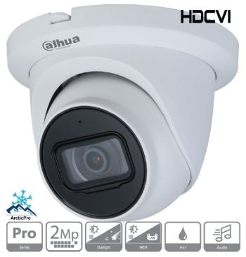 Upgrade your outdoor surveillance with the Dahua A22DJ62 Pro-Series Starlight+ 2MP HDCVI IR Turret Camera. With high-resolution imaging, night vision, and a built-in microphone, this camera is perfect for demanding conditions. Its IP67-rated metal enclosure and ArcticPro technology make it suitable for use in extreme temperatures. Plus, with multiple video format support and True Wide Dynamic Range, you'll have complete control over your security. Get yours today!