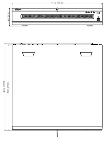 Dahua N98A7N 8K NVR from the WIZMIND Series. Built-in deep learning modules and advanced analytics for efficient surveillance. Supports up to 32MP recording and 8K playback. Customizable with 8 SATA ports and RAID support. Multiple ports for easy connectivity. Hot-swappable HDD design for convenience Dimensions.