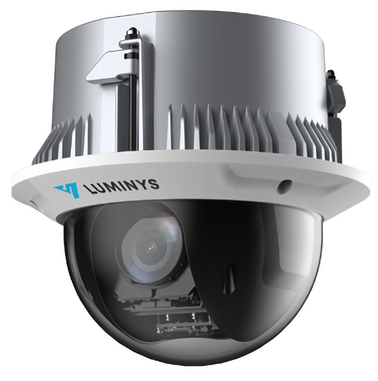 Upgrade your indoor surveillance with Luminys P5C-4SA32, a 4MP PTZ IP camera featuring LumiSearch+, LumiTracking, and LumiAnalytics technology for rapid target identification and advanced AI capabilities. With 32x optical zoom and IK10 vandal-resistant protection, this professional-grade camera is perfect for retail stores, offices, and other indoor facilities. Plus, it's NDAA compliant and offers multiple video compression options for efficient storage. Power it via 24 VDC or PoE+ for added convenience. Get the ultimate solution for long-distance video security with Luminys P5C-4SA32, Left View.