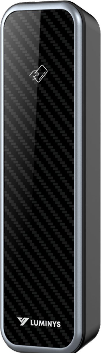 Upgrade your security with Luminys RD1BN Bluetooth and Card Access Reader. This versatile device offers flexible access control and IP66 Ingress protection for indoor and outdoor use. Trust in Luminys' reliable solutions for secure verification and easy installation Right Side. #Luminys #AccessControl #Bluetooth #Mifare #Security