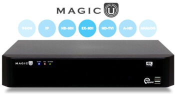 Upgrade your security system with the Eyemax UVST-MAGIC-4K04 DVR. Automatically detects and supports eight different camera digital HD, EX-SDI (up to 4MP), HD-SDI, and IP Cameras (up to 4K). Analog HD: HD-TVI, HD-CVI, and AHD (up to 5MP). Standard 960H and CVBS. 4K recording, and remote viewing. Shop now!