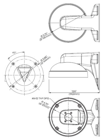 Securely install your DWC-PDS10Wi28A dual-sensor IP cameras with the durable and rust-resistant Digital Watchdog DWC-DSWM wall mount bracket. Perfect for indoor and outdoor use Dimensions. Shop now!