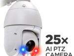 Upgrade your security with Eyemax NPT-IR-E4225-S1S, a 4MP PTZ IP camera featuring WIZSENSE AI, 25x optical zoom, and Starlight technology for superior low-light performance. With active deterrence, red and blue warning lights, and a siren, this camera actively deters intruders. It also includes advanced IVS and smart motion detection for accurate alerts. Suitable for outdoor use, it supports PoE+ or 12VDC power and has two-way audio capabilities. Protect your property with Eyemax NPT-IR-E4225-S1S.