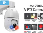 Upgrade your security with Eyemax NPT-IR-E4225-S1S, a 4MP PTZ IP camera featuring WIZSENSE AI, 25x optical zoom, and Starlight technology for superior low-light performance. With active deterrence, red and blue warning lights, and a siren, this camera actively deters intruders. It also includes advanced IVS and smart motion detection for accurate alerts. Suitable for outdoor use, it supports PoE+ or 12VDC power and has two-way audio capabilities. Protect your property with Eyemax NPT-IR-E4225-S1S.