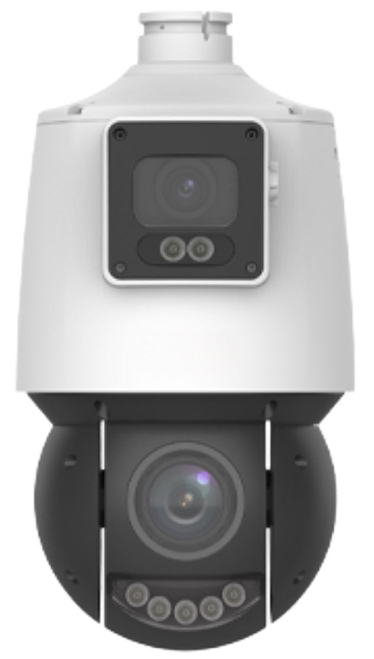 Upgrade your surveillance game with Eyemax NPT-R42AD-SW25, an AI 4MP dual-lens IP PTZ camera. Featuring advanced auto-tracking and 25x optical zoom, this camera delivers crystal clear images day and night. With intelligent perimeter protection and local edge storage, it is perfect for outdoor use. Get yours now!
