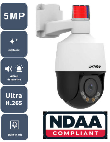 Upgrade your surveillance game with Eyemax NPT-R52D-YLW04, a 5MP IP PTZ camera with active deterrence features and 4x optical zoom. Get clear images even in low light and high-contrast settings. Trust in its auto-tracking and sound alarm for enhanced security. Order now!
