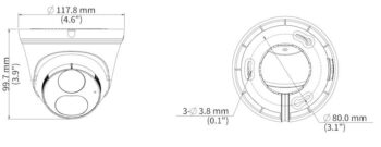 Upgrade your surveillance with the Uniview UAC-T145-AF28LM-DL 5MP ColorHunter turret analog camera. Enjoy flexible night vision and compatibility with major analog formats. With 5MP high-resolution imaging and Smart Dual Light Technology, capture clear video and full-color forensic details up to 131 feet (39.93 m). The 2.8 mm fixed lens provides a wide angle of view, while the built-in microphone allows for high-quality audio transmission. Plus, with an IP67 rating, this camera is built to withstand any weather conditions. Shop now and enhance your security system!