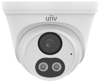 Upgrade your surveillance with the Uniview UAC-T145-AF28LM-DL 5MP ColorHunter turret analog camera. Enjoy flexible night vision and compatibility with major analog formats. With 5MP high-resolution imaging and Smart Dual Light Technology, capture clear video and full-color forensic details up to 131 feet (39.93 m). The 2.8 mm fixed lens provides a wide angle of view, while the built-in microphone allows for high-quality audio transmission. Plus, with an IP67 rating, this camera is built to withstand any weather conditions. Shop now and enhance your security system!