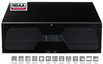 Experience unparalleled security with the Eyemax NVST-TS6128A NVR. NDAA compliant, 128 channels, 8K output, RAID protection, and advanced analytics.