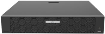 Uniview NVR504-32B-P16, a professional-grade 32-channel NVR with UltraHD/16MP recording and NDAA compliance. Save on storage and bandwidth with Ultra 265 technologies. ONVIF and RTSP are compatible for seamless integration with third-party cameras. #security #surveillance #NVR