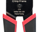Efficiently terminate and crimp pass-through network connectors with the Platinum Tools 100062C EXO Crimp Frame. Features EZ-RJ45 die and reversible configuration for comfortable use. TPR grips and a push-button lock for safety. Interchangeable die inserts are available. T568A/B wiring sequences are laser-inscribed for easy alignment checks.