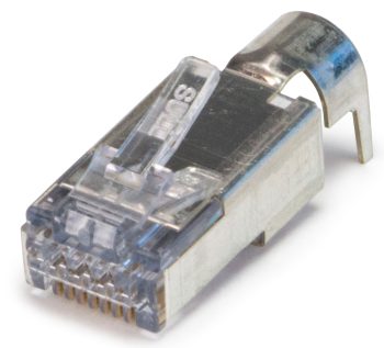 Upgrade your data cable installations with the Platinum Tools 100027C ezEX48 connectors. Designed for Cat6 and Cat6A, with 50-micron gold-plated contacts and metal shielding for optimal signal integrity. Use with the EXO Crimp Frame for easy cutting and crimping. Get yours in a 25-pack clamshell today!