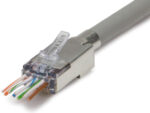 Upgrade your data cable installations with the Platinum Tools 100027C ezEX48 connectors. Designed for Cat6 and Cat6A, with 50-micron gold-plated contacts and metal shielding for optimal signal integrity. Use with the EXO Crimp Frame for easy cutting and crimping. Get yours in a 25-pack clamshell today!