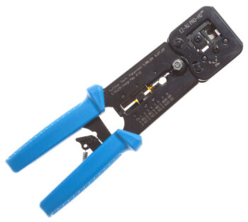 Upgrade your network and telecom cable terminations with the Platinum Tools 100054C EZ-RJPRO HD Crimp Tool. Perfect for industrial and professional setups, it effortlessly trims excess conductors and supports various pass-through connectors. With durable design and precise wiring guides, it's the ultimate tool for high-performance installations. Get yours today!