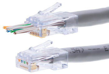 Upgrade your network with ease using the Platinum Tools 202048J 100-piece jar of ezEX48 ezEX-RJ45 Pass-Through Connectors. Designed for Cat6A and large Cat6 cables, these connectors offer superior performance and durability for 10 Gigabit Ethernet speeds and PoE applications. Verify the color sequence before crimping with the one-piece design and reduce crosstalk with the integrated spacing matrix. Compatible with the Platinum Tools EXO Crimp Frame and EXO-EX Die for easy termination. Order now for reliable and efficient network connections!