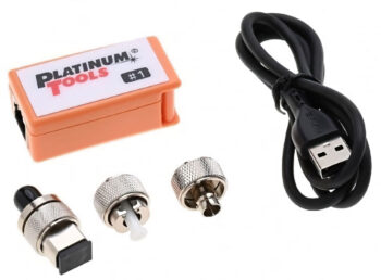 Troubleshoot fiber optic and copper cabling with ease using the Platinum Tools PT-OTDR-100. Dual wavelengths, built-in tools, and long range make it a must-have for field technicians and network engineers.