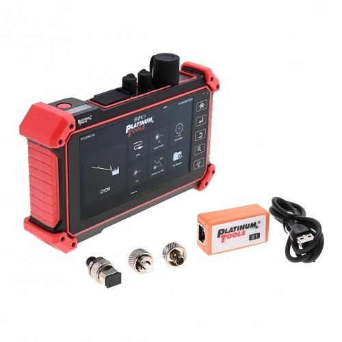 Troubleshoot fiber optic and copper cabling with ease using the Platinum Tools PT-OTDR-100. Dual wavelengths, built-in tools, and long range make it a must-have for field technicians and network engineers.